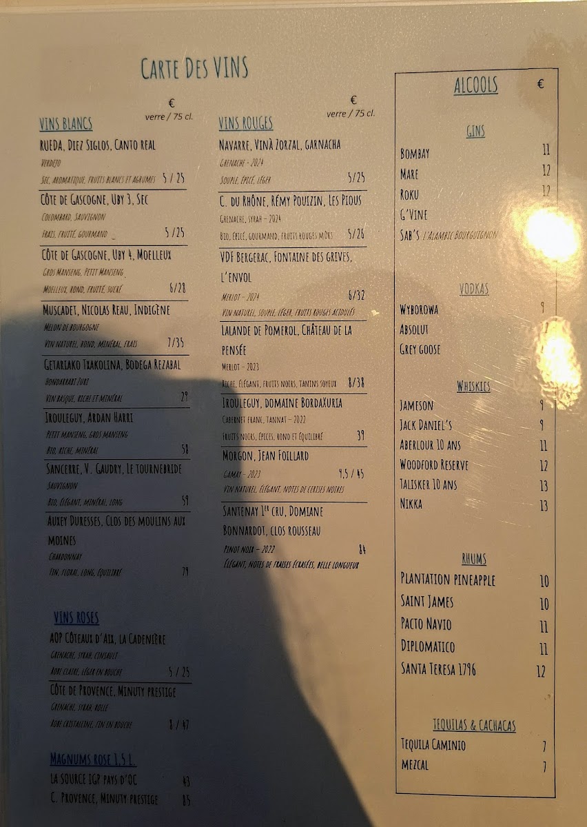 Menu Le Surfing Biarritz-2