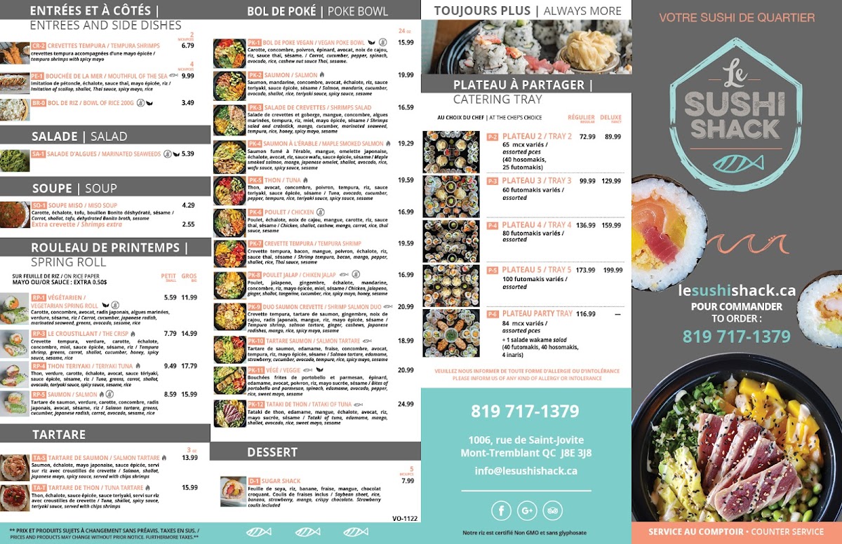 Menu Le Sushi Shack-1