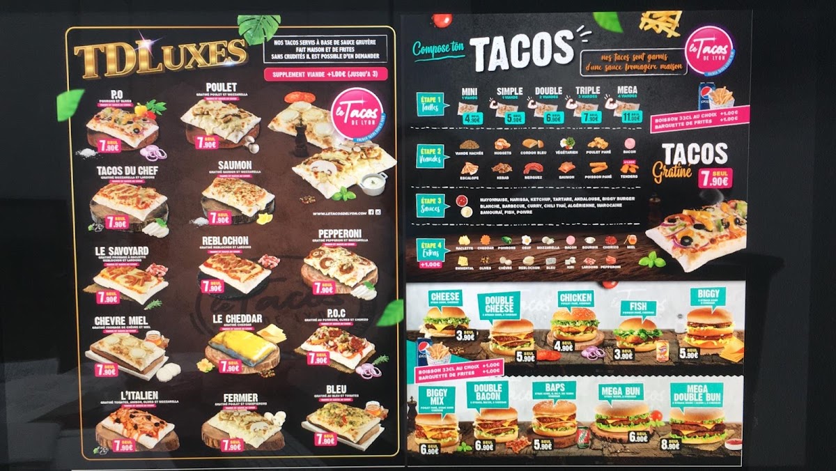 Menu Le Tacos De Lyon - La Luire-1
