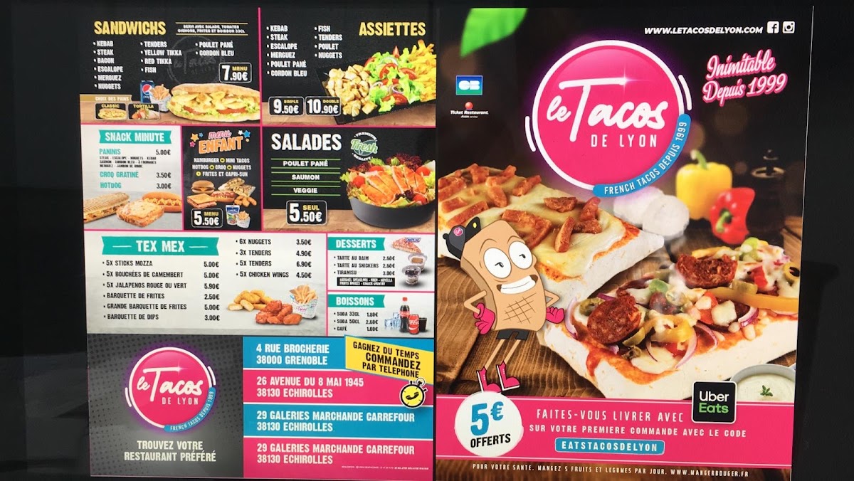 Menu Le Tacos De Lyon - La Luire-2