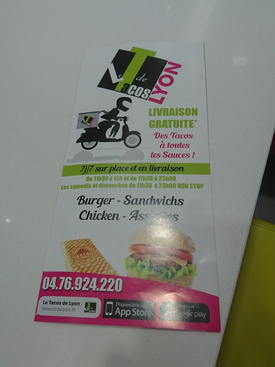 Menu Le Tacos De Lyon - Marie Curie-10