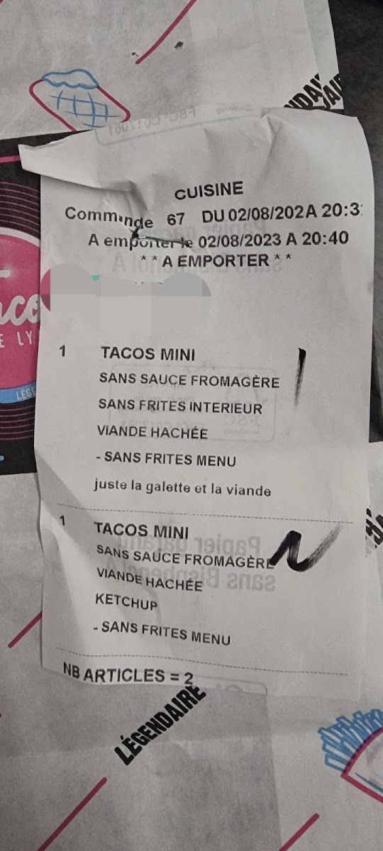 Menu Le Tacos De Lyon - Marie Curie-9