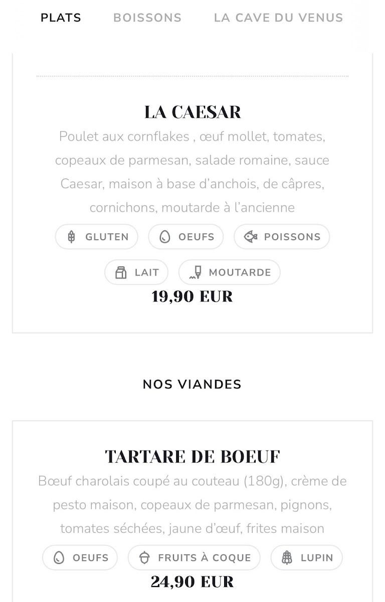 Menu Le Venus Du Gaou-1
