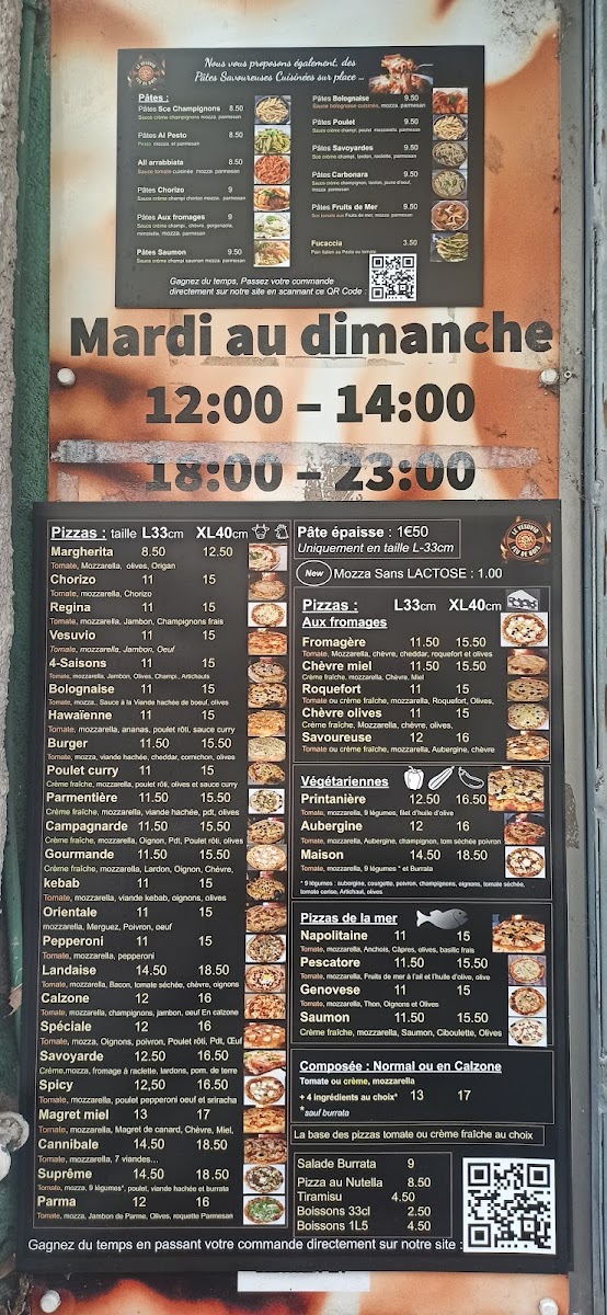 Menu Le Vesuvio Pizza Au Feu De Bois-1