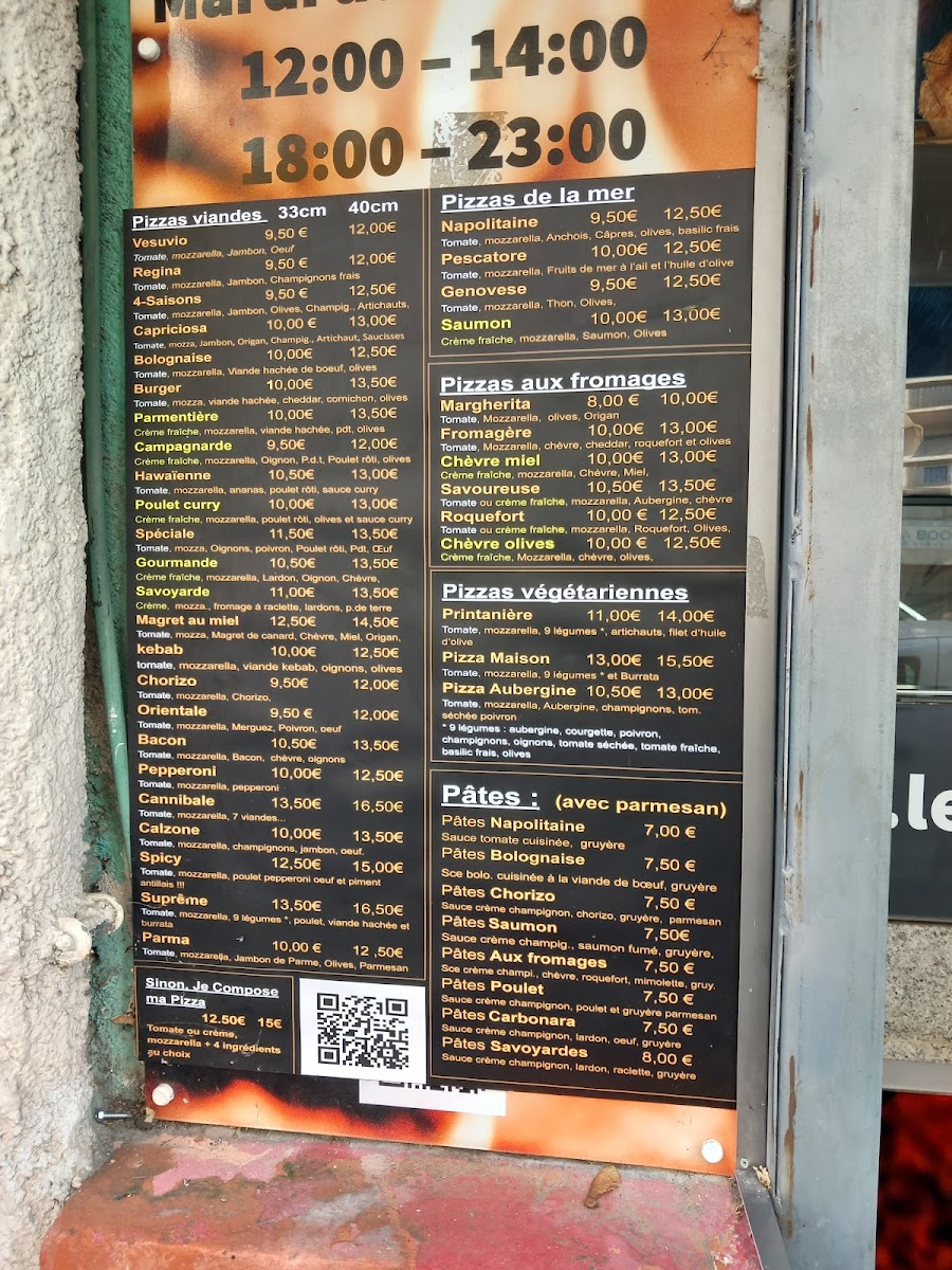 Menu Le Vesuvio Pizza Au Feu De Bois-4