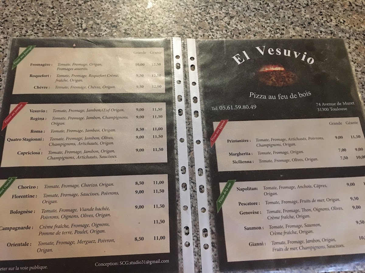 Menu Le Vesuvio Pizza Au Feu De Bois-5