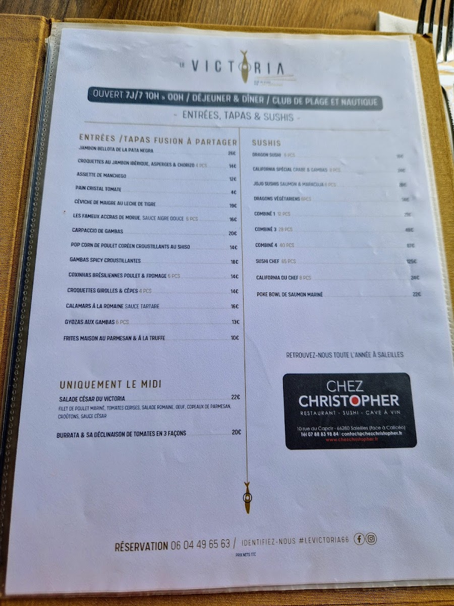 Menu Le Victoria (Par Chez Christopher)-3
