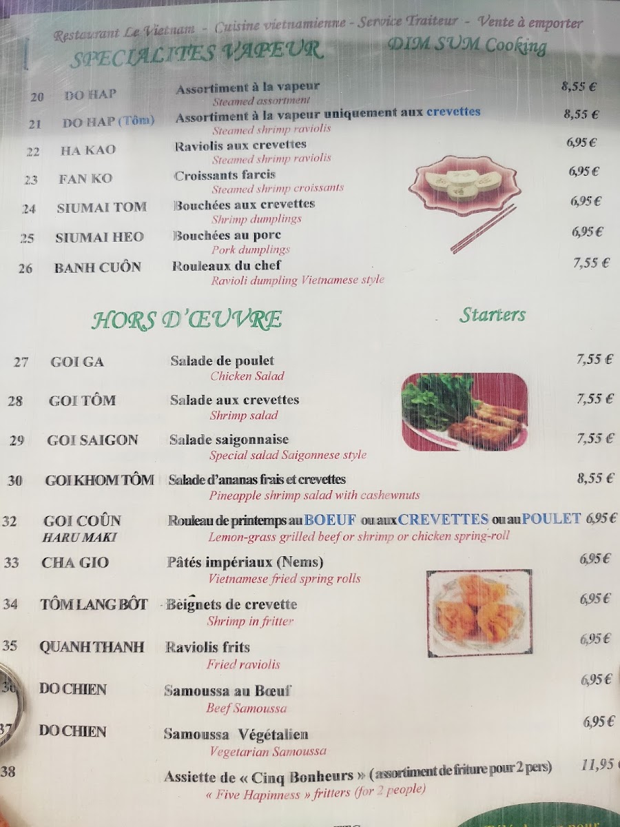Menu Le Vietnam-1