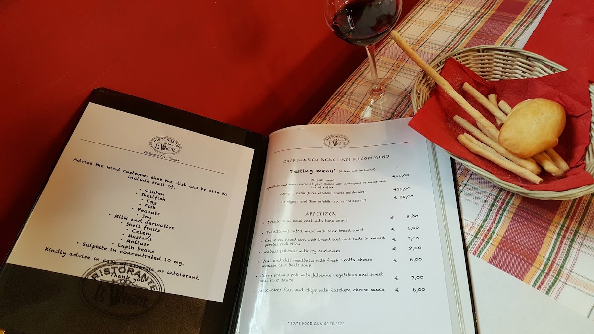 Menu Le Vigne-1