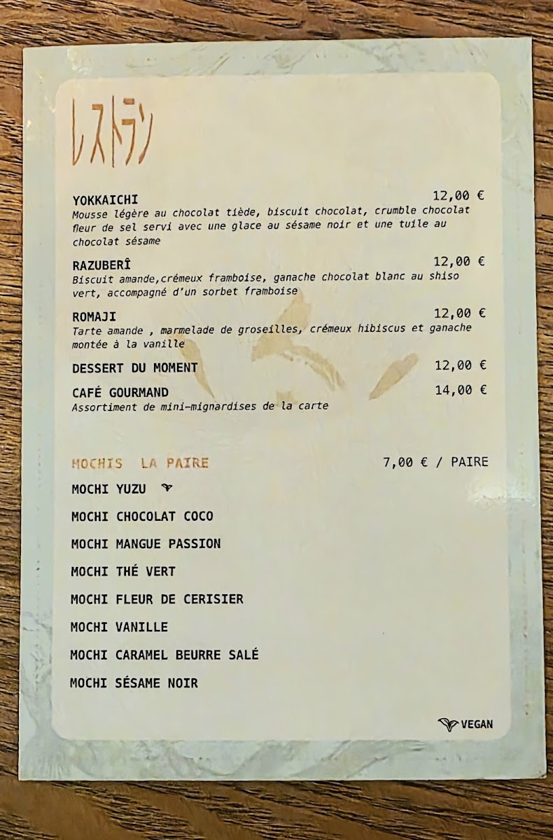Menu Le Yen Aix-5