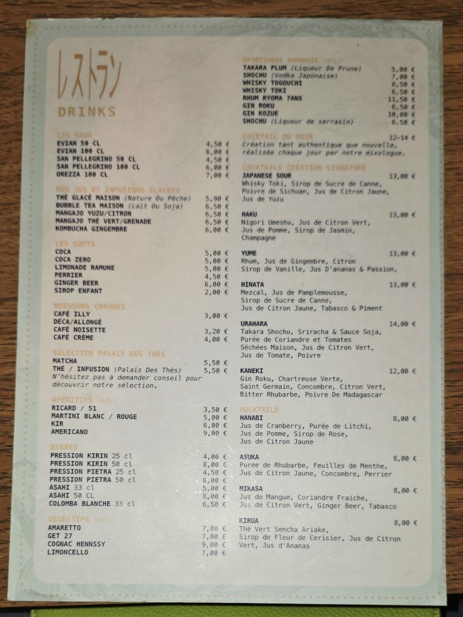 Menu Le Yen Aix-6