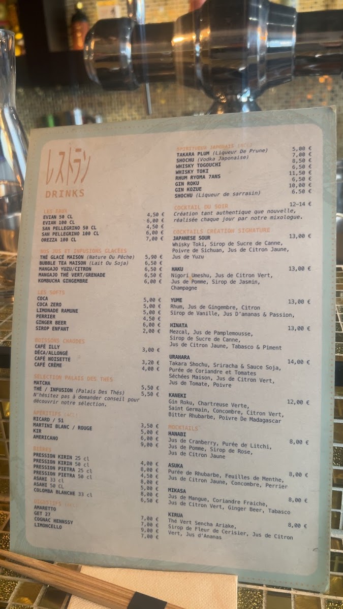 Menu Le Yen Aix-8