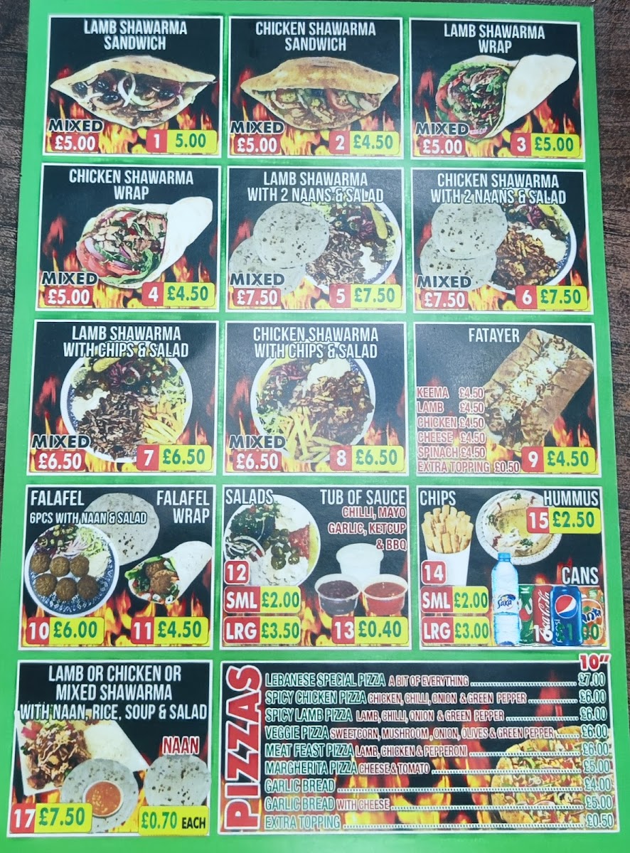 Menu Lebanese Shawarma-1