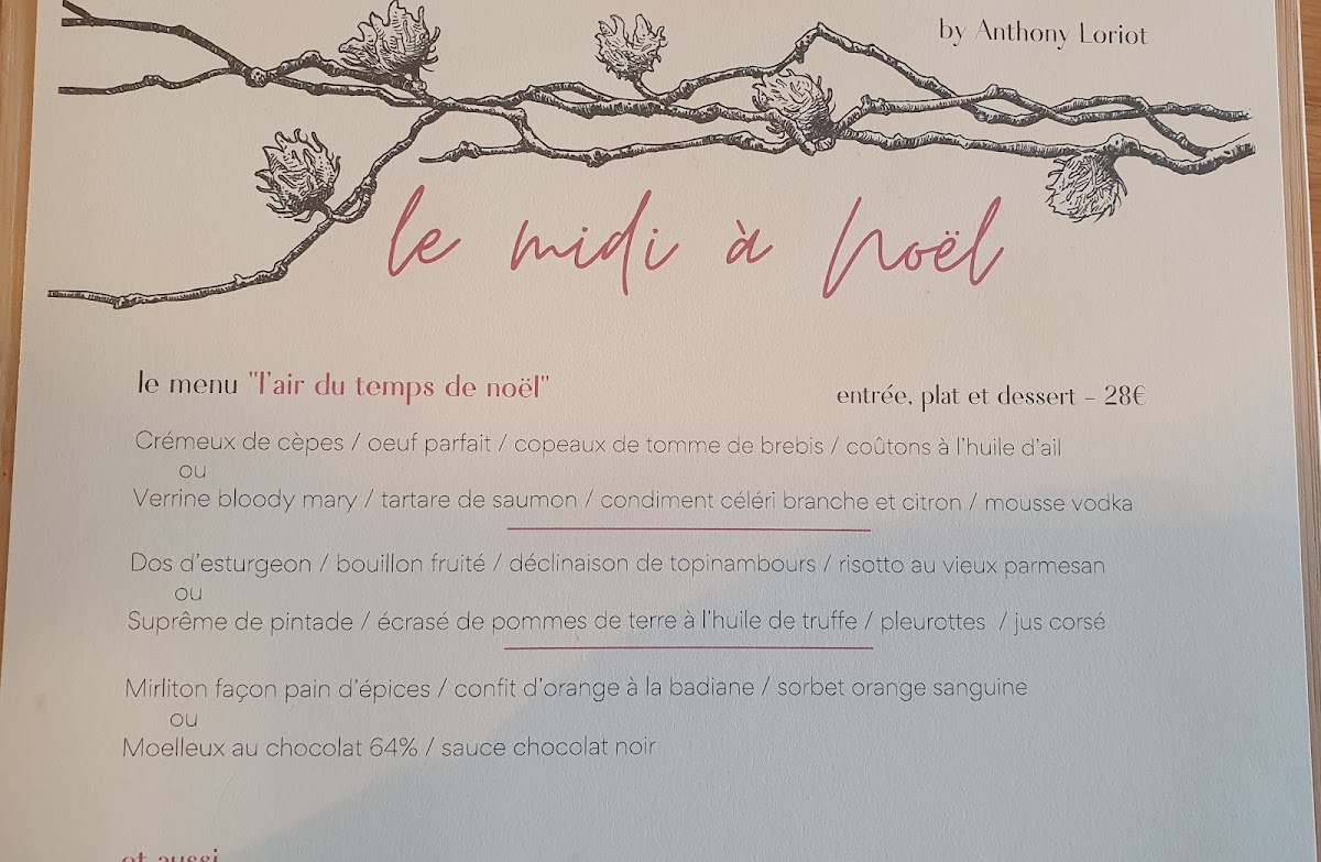 Menu L’Échappée Belle Hôtel Restaurant-8