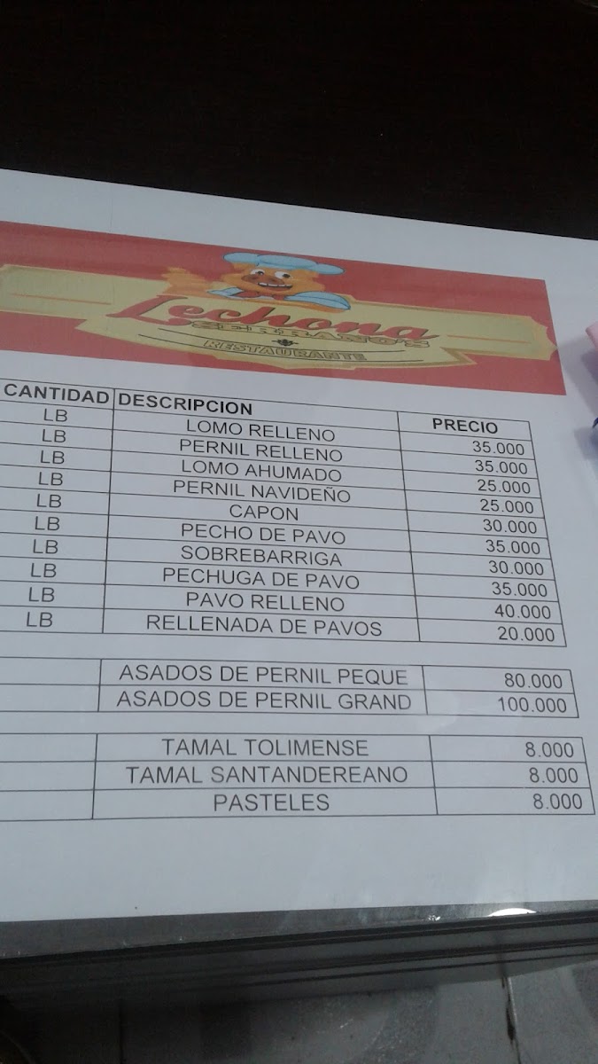 Menu Lechona Serrano's-2