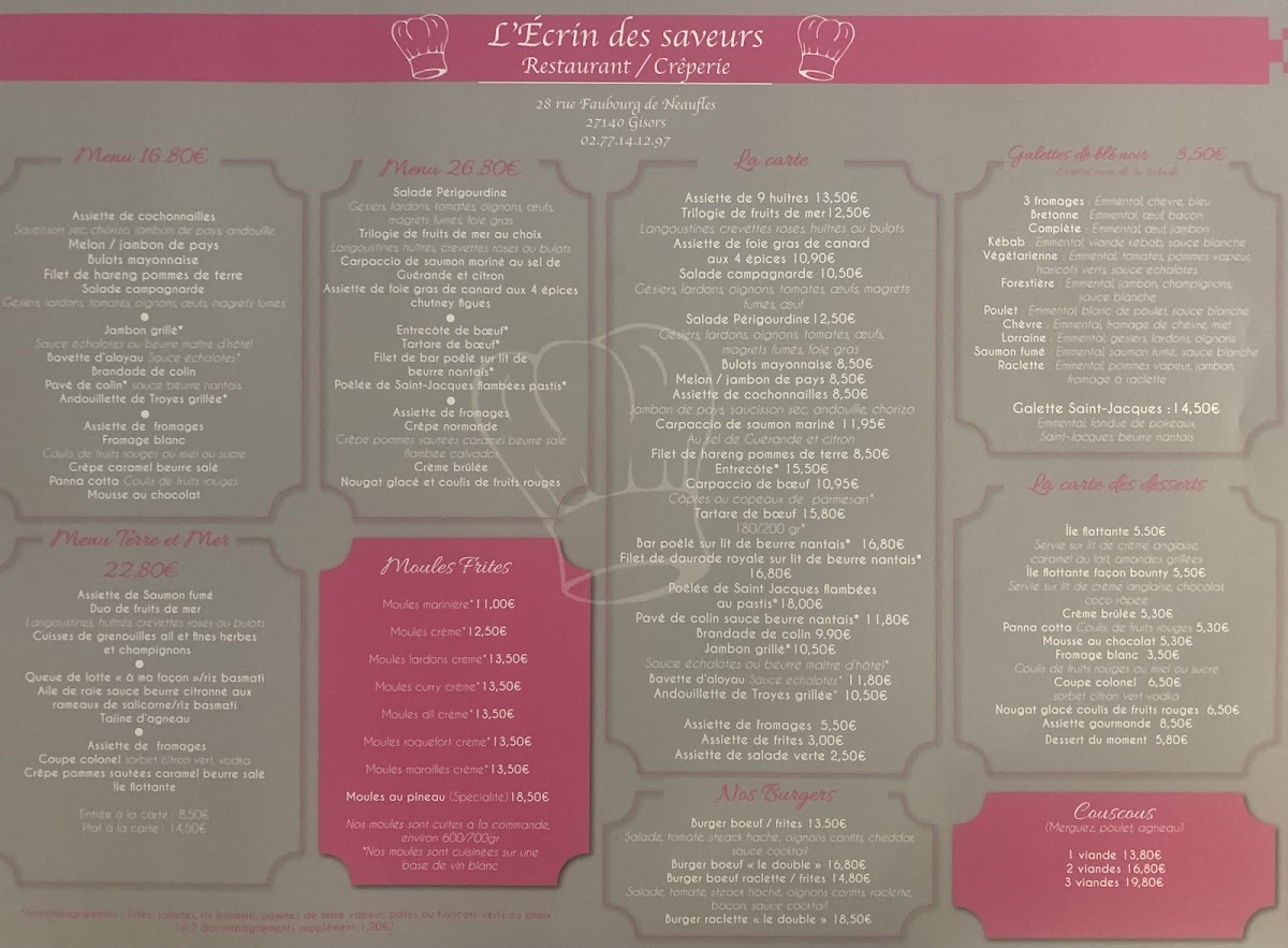Menu L’Ecrin Des Saveurs-1