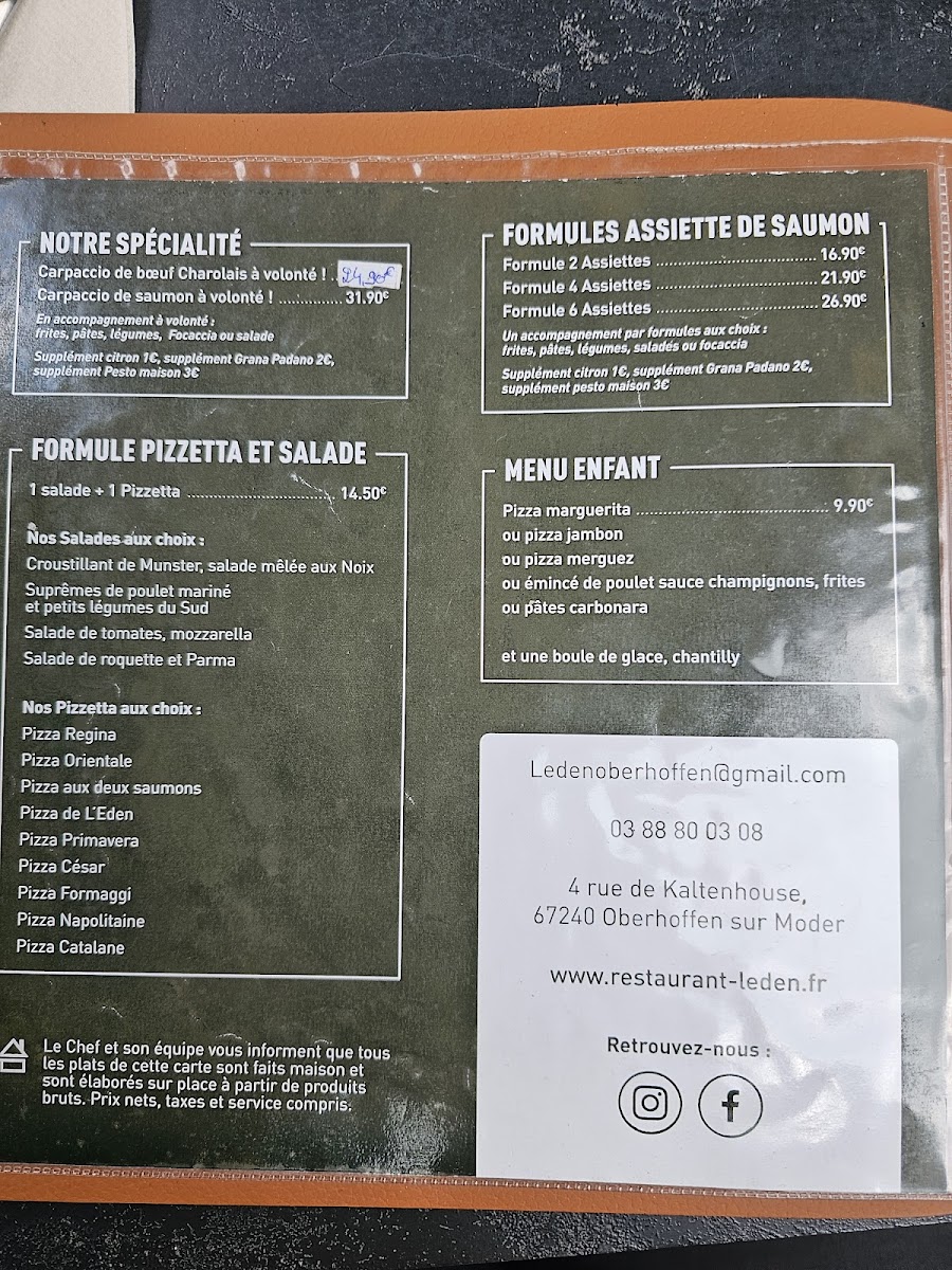 Menu L'eden Restaurant-2