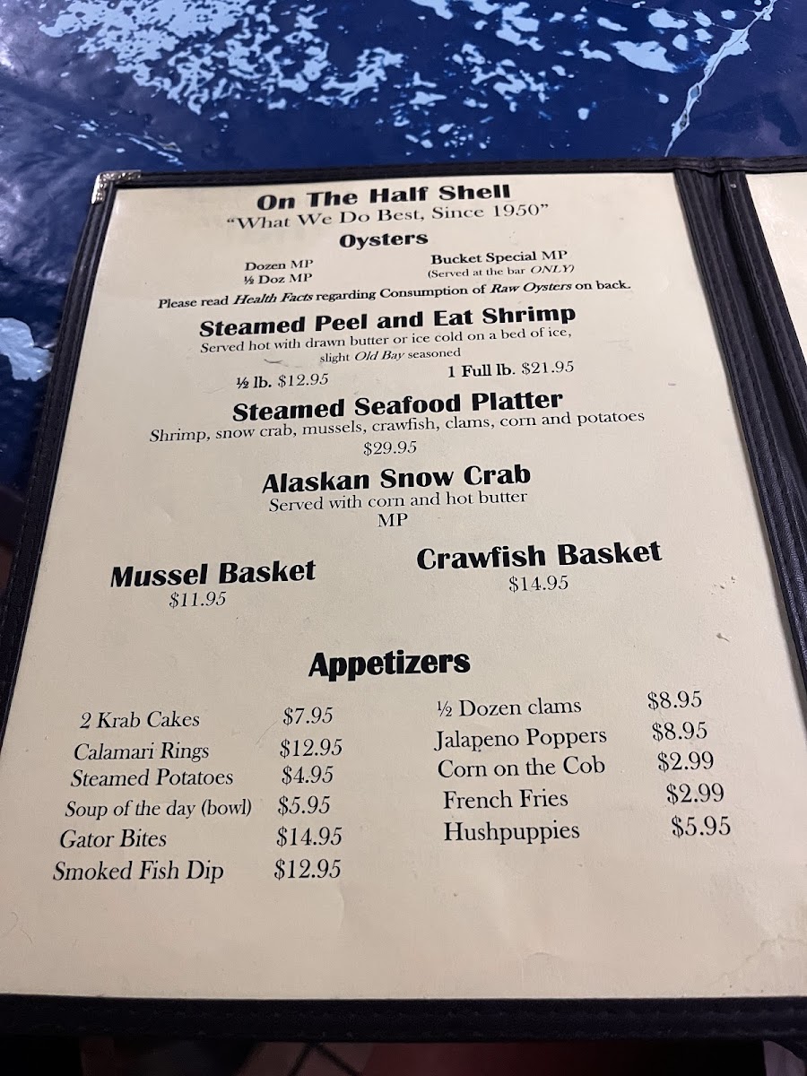 Menu Lee & Rick's Oyster Bar-4