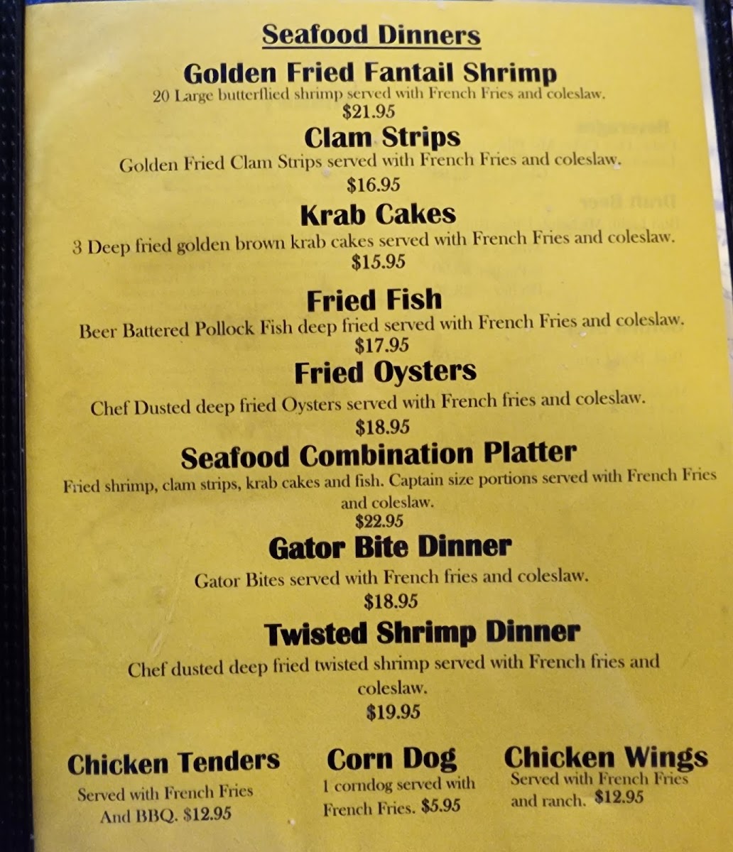 Menu Lee & Rick's Oyster Bar-6