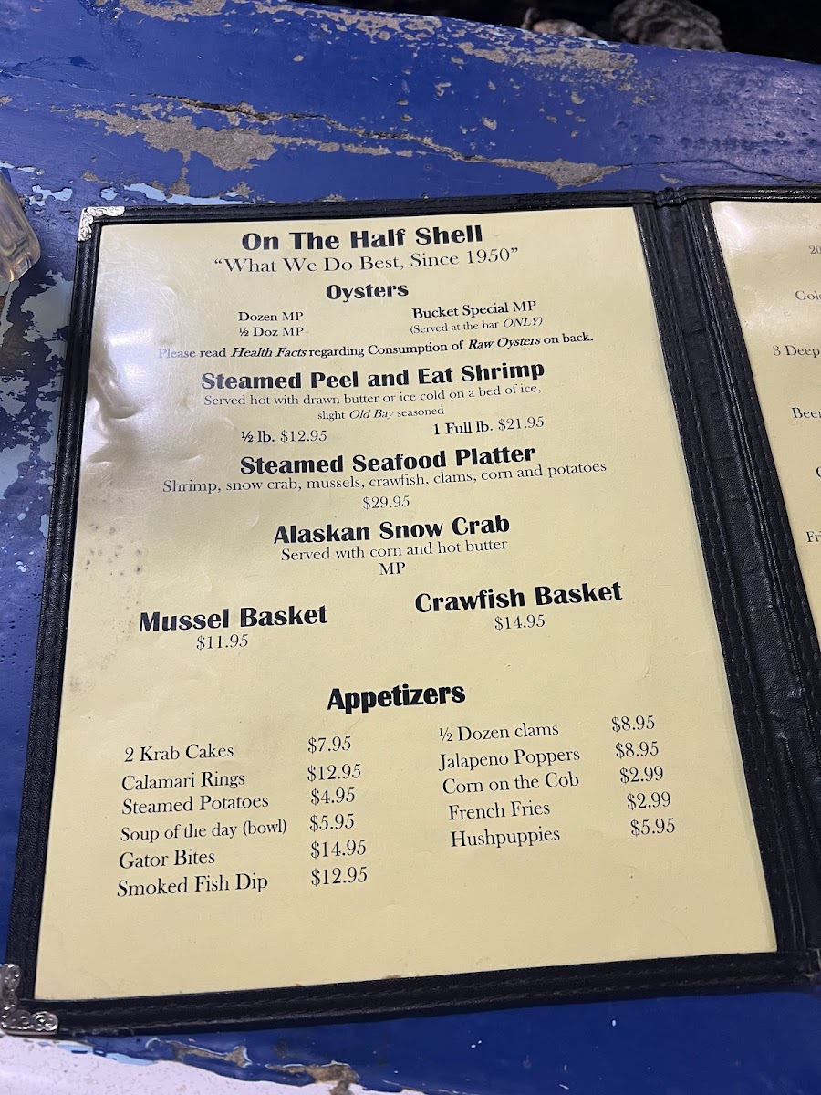Menu Lee & Rick's Oyster Bar-7
