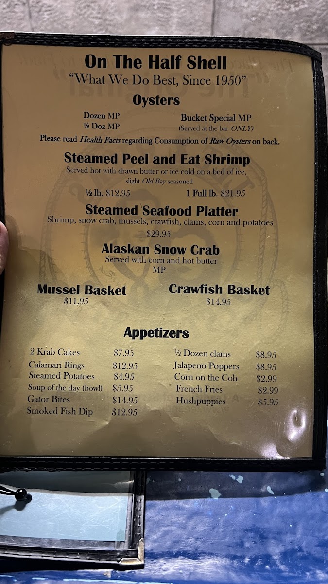 Menu Lee & Rick's Oyster Bar-8
