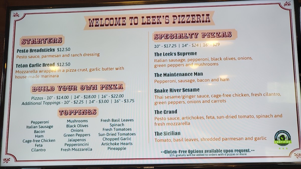 Menu Leek's Pizzeria-3