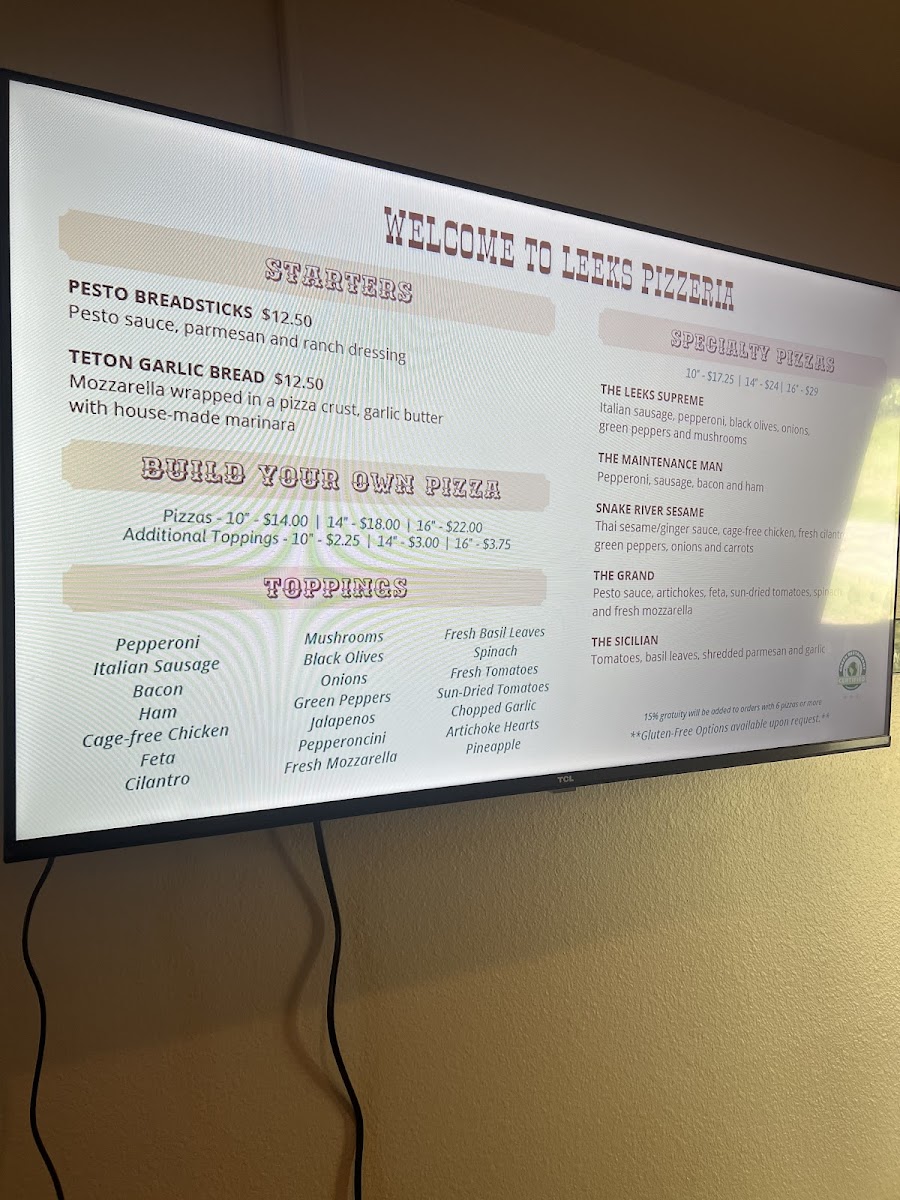 Menu Leek's Pizzeria-7