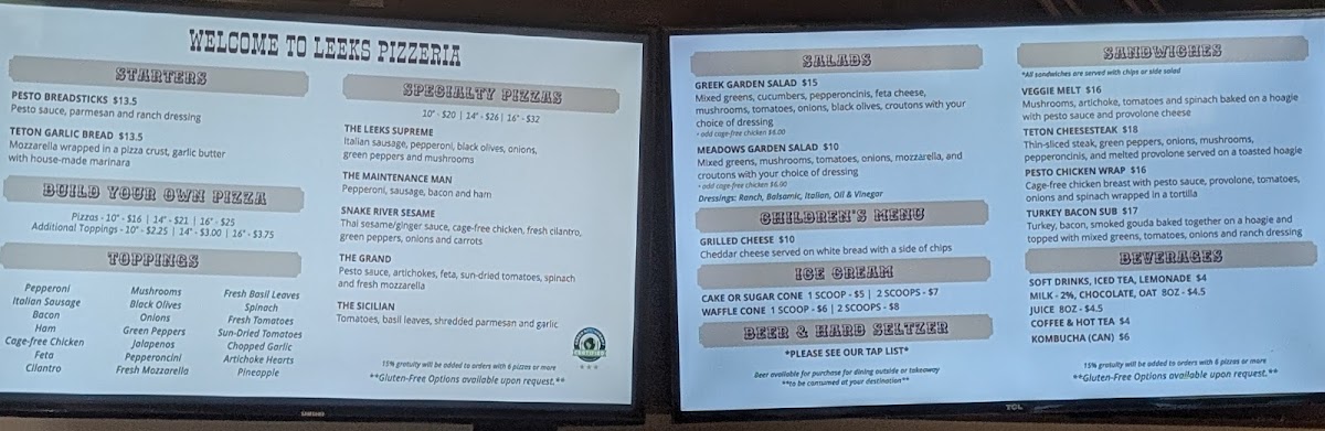 Menu Leek's Pizzeria-8