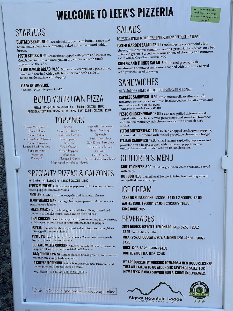 Menu Leek's Pizzeria-9