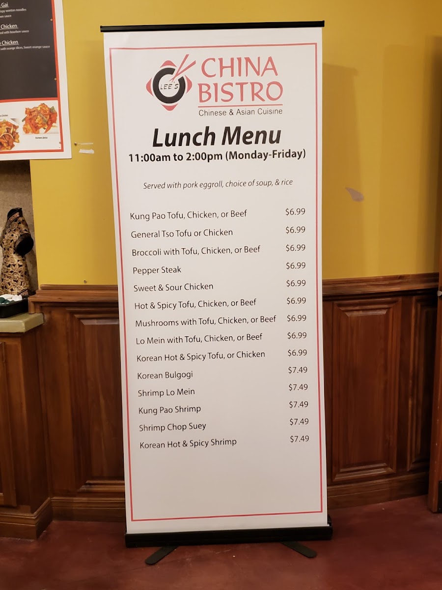 Menu Lee's China Bistro-5