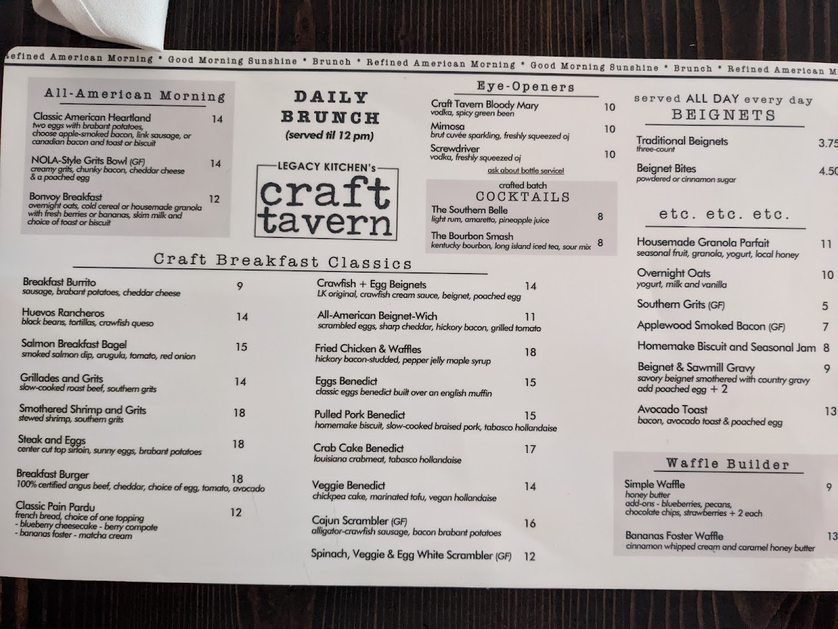 Menu Legacy Kitchen Craft Tavern-10