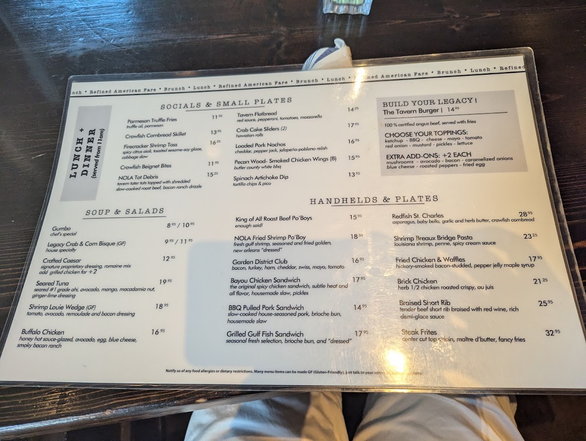 Menu Legacy Kitchen Craft Tavern-7