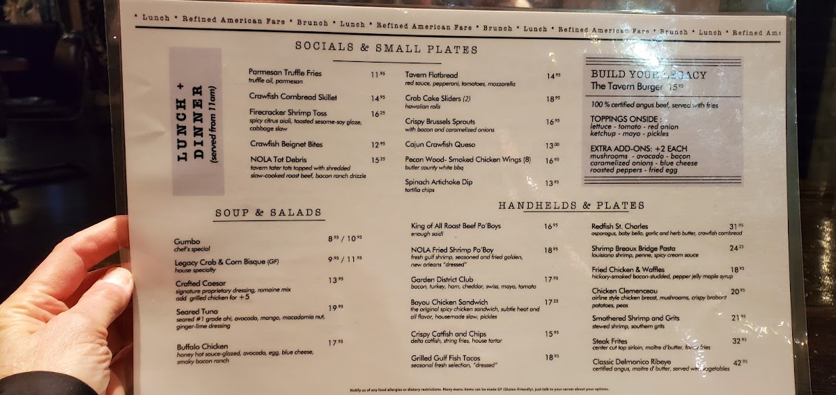 Menu Legacy Kitchen Craft Tavern-8