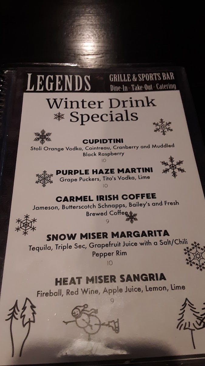 Menu Legends Bar & Grille-6