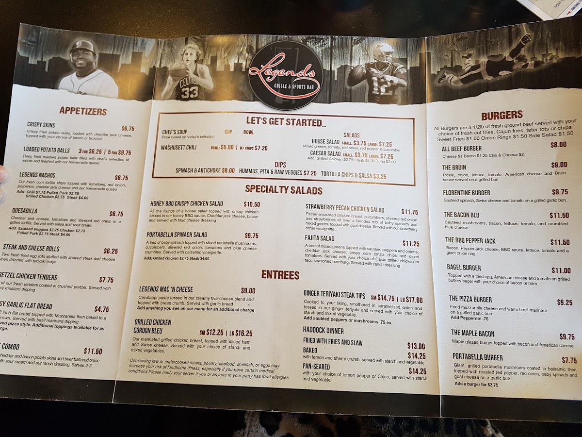 Menu Legends Bar & Grille-9