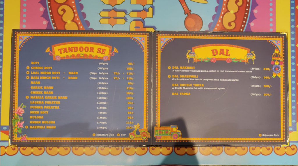 Menu Legends Of Punjab By Pepperazzi-3