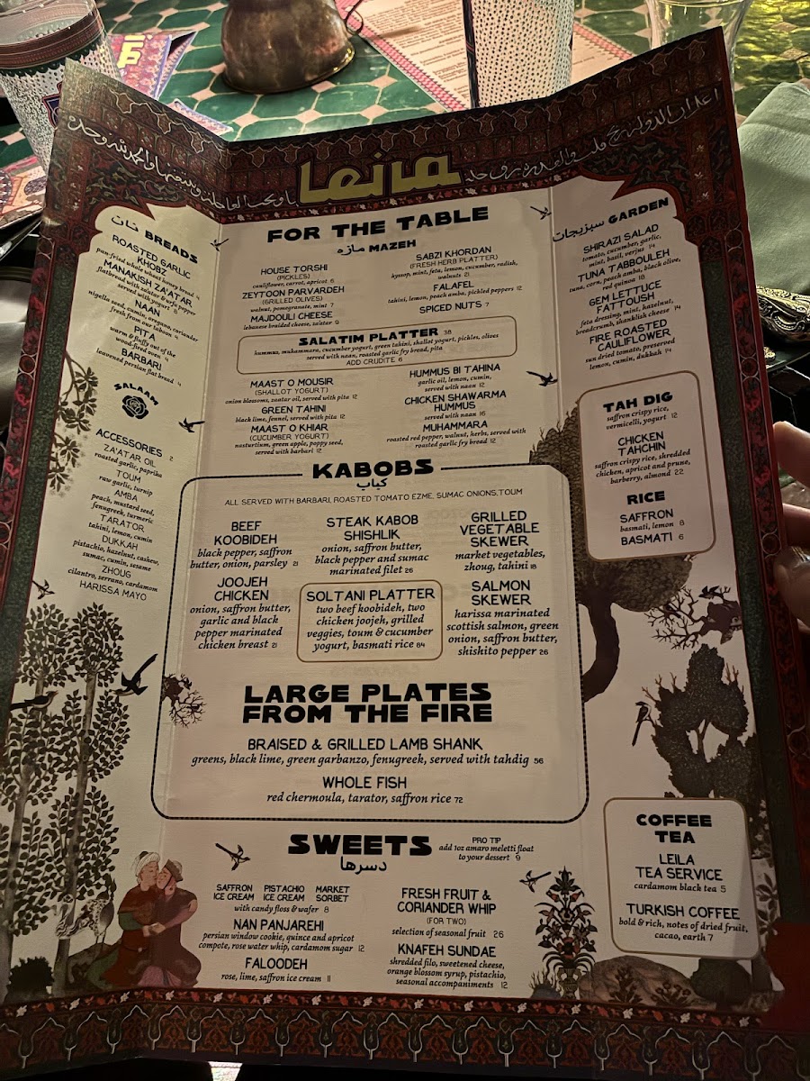 Menu Leila-2