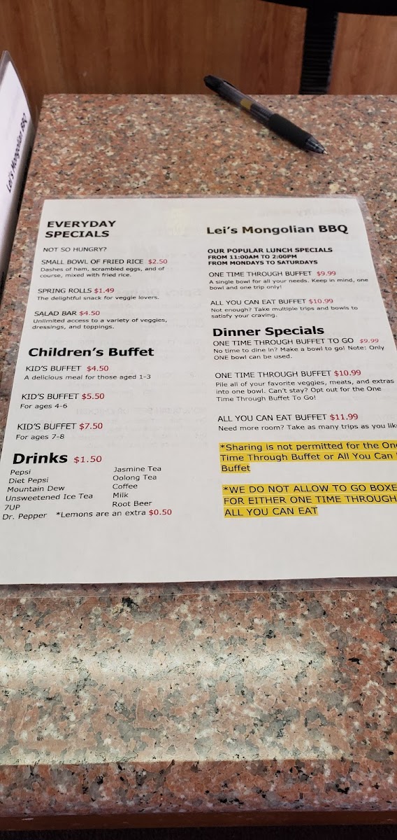 Menu Leis Mongolian B-B-Q-2