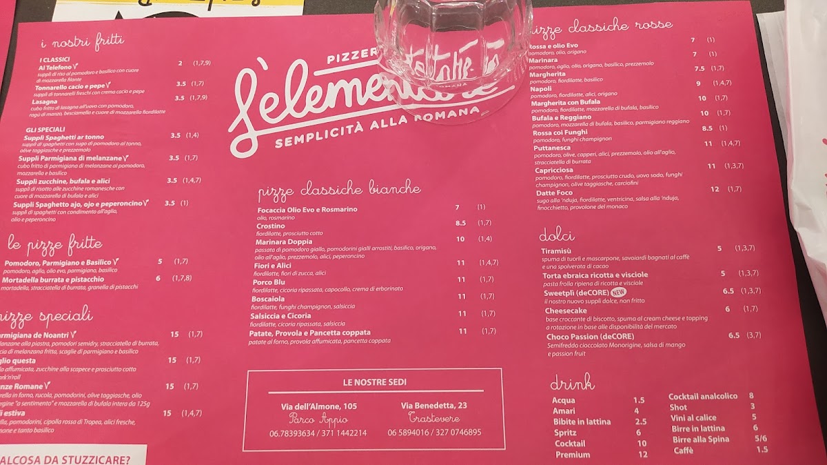 Menu L'elementare - Parco Appio-1