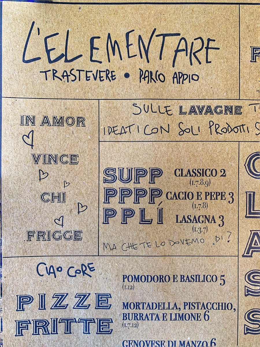 Menu L'elementare - Parco Appio-7