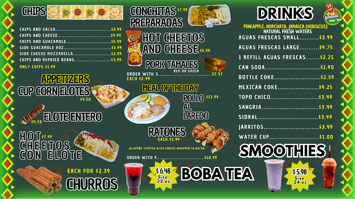 Menu Lemmon Street Tacos Taqueria-1