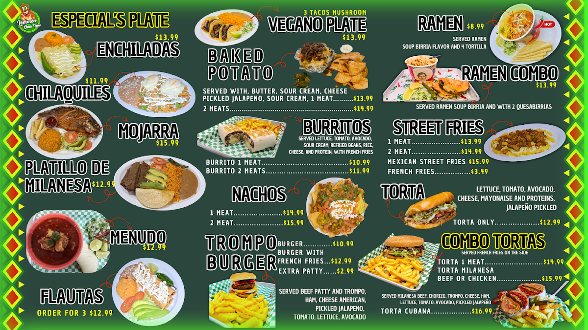 Menu Lemmon Street Tacos Taqueria-2