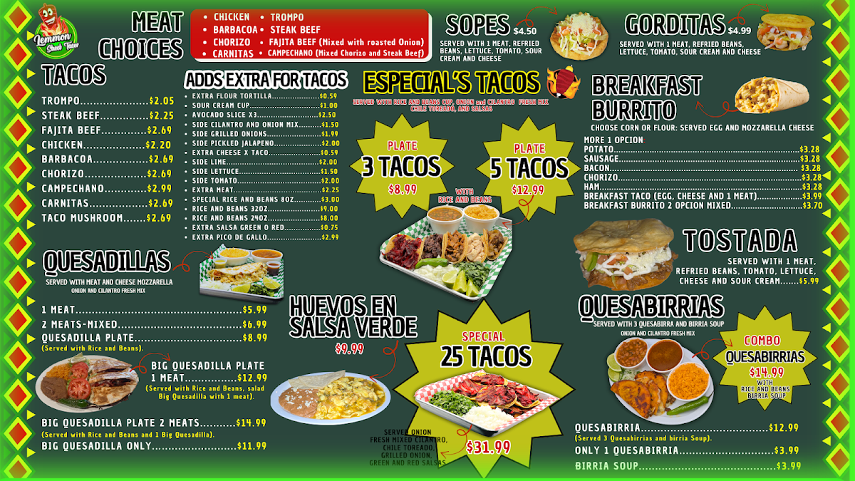 Menu Lemmon Street Tacos Taqueria-3