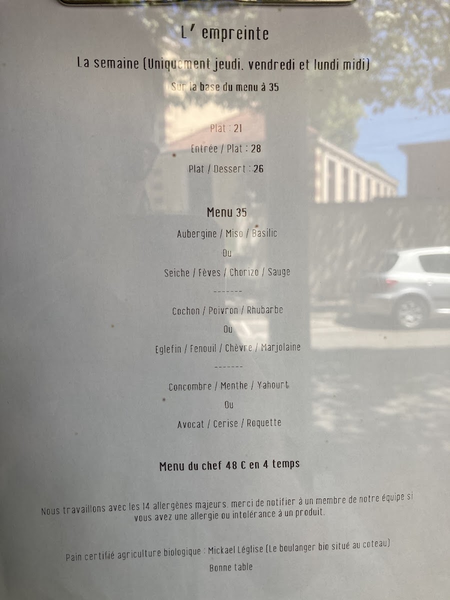 Menu L'empreinte-3