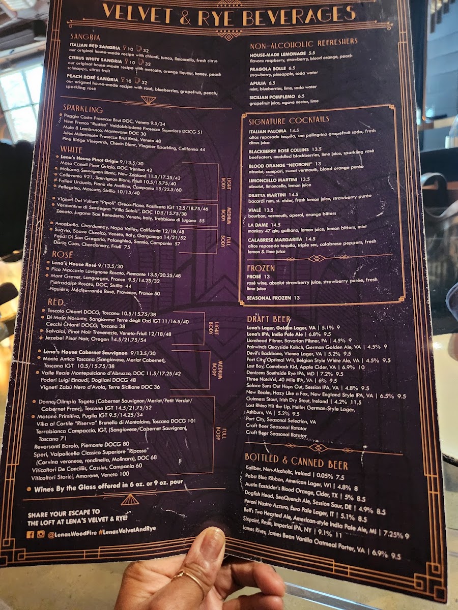 Menu Lena's Wood-Fired Pizza & Tap - Italian Cuisine-8