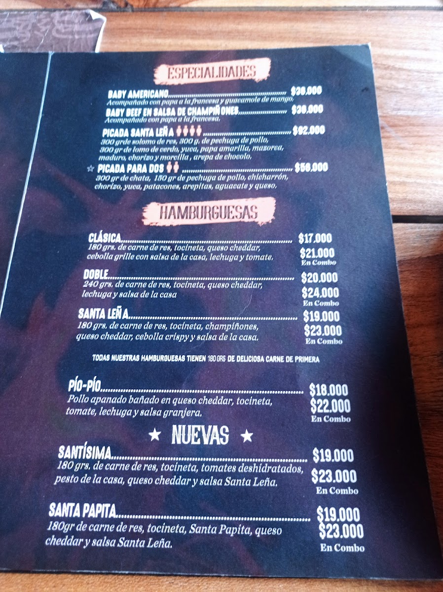 Menu Lenha - La Garita-2