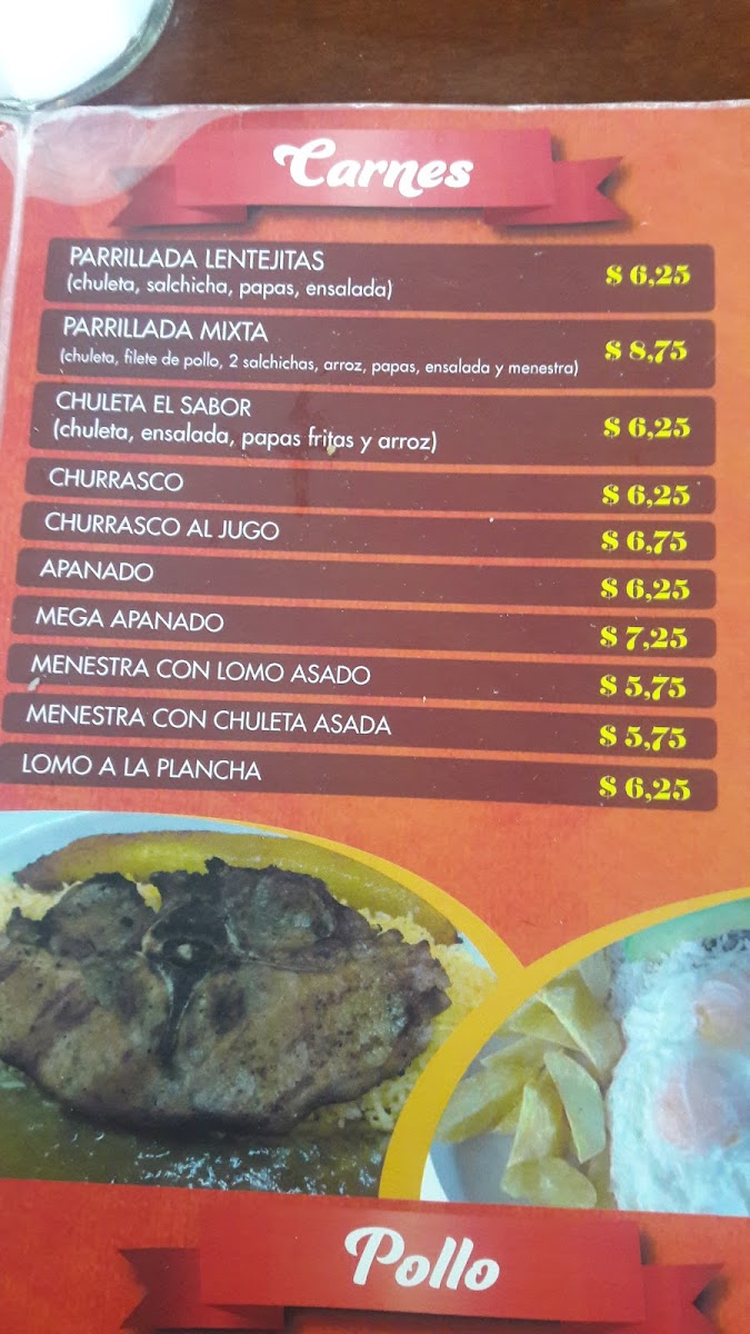 Menu Lentejitas El Sabor-2