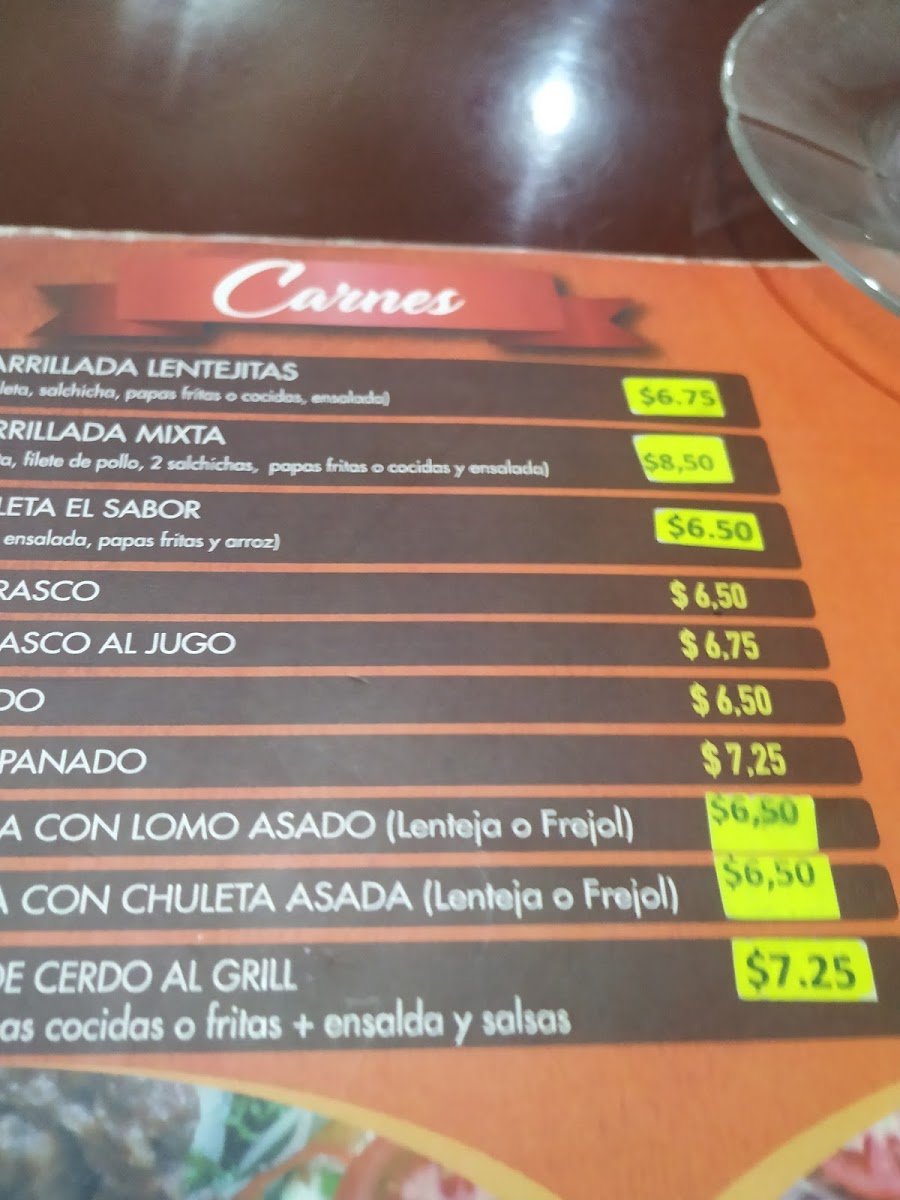 Menu Lentejitas El Sabor-5