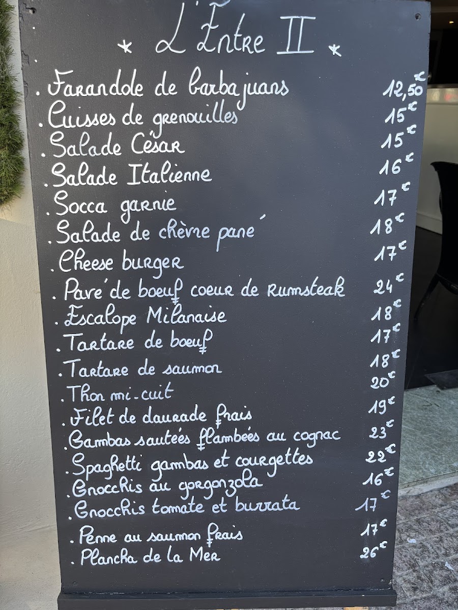 Menu L'entre Ii-1