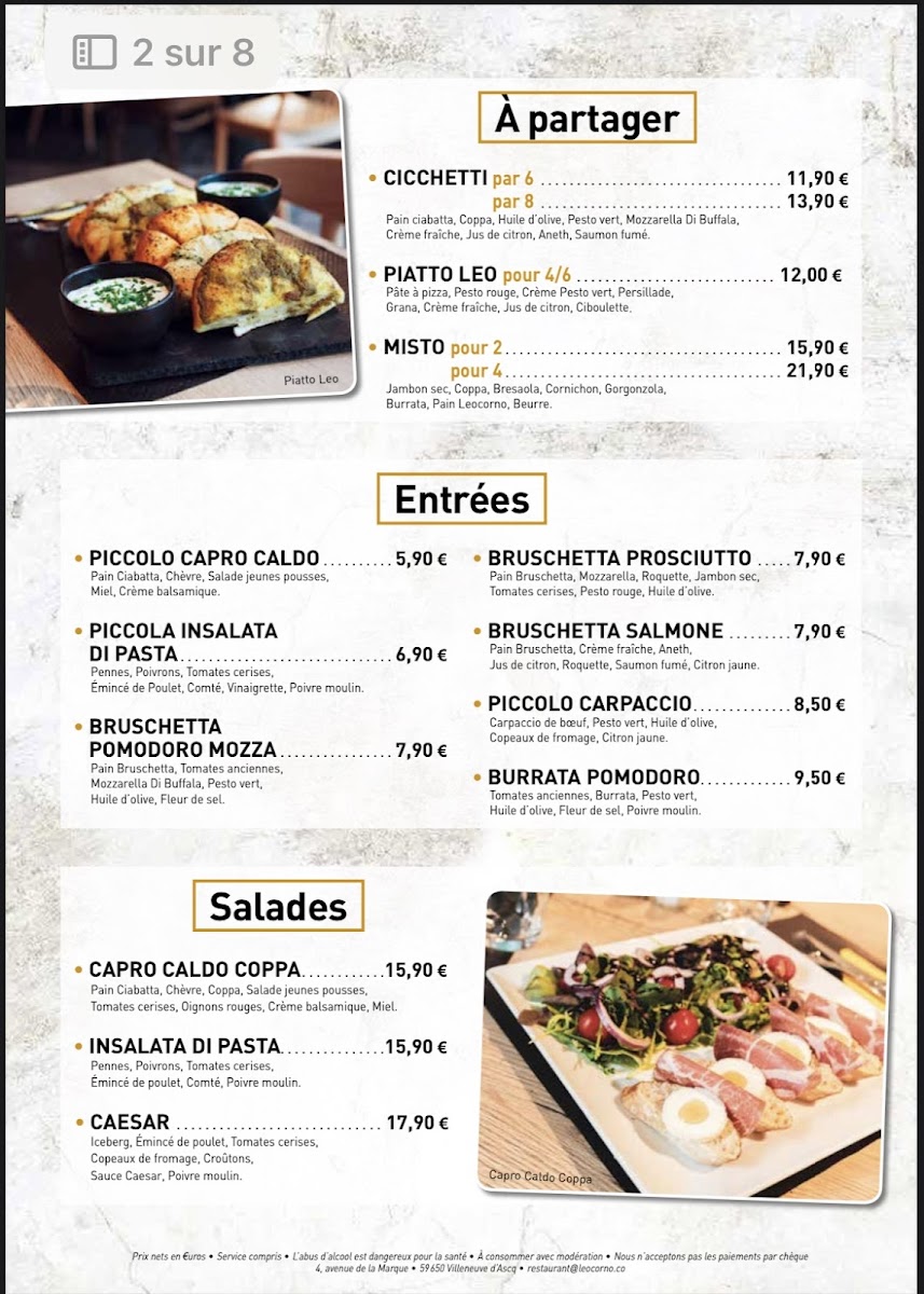 Menu Leocorno La Cousinerie-1